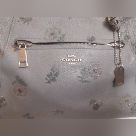 Coach Floral Meadow Print Blue Crossbody Hand Bag - Picture 11 of 12